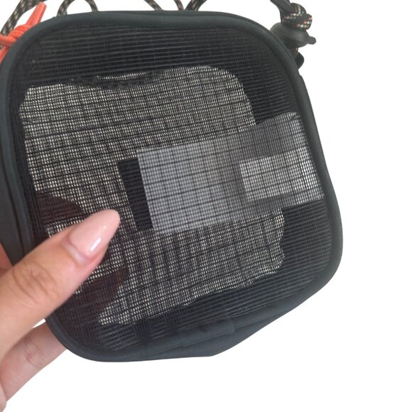 CONVERSE Black Mesh Mini Zip Crossbody Bag - Picture 2 of 5